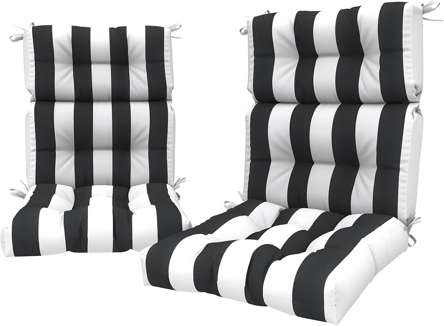 LVTXIII 2 Pack Outdoor/Indoor High Back Chair Cushions, Deep Seat Patio Seat and Back Cushion Set, Stuffed High Rebound Foam Rocking Chair Cushions, 44"x22"x4", Paisley Ummi Multi