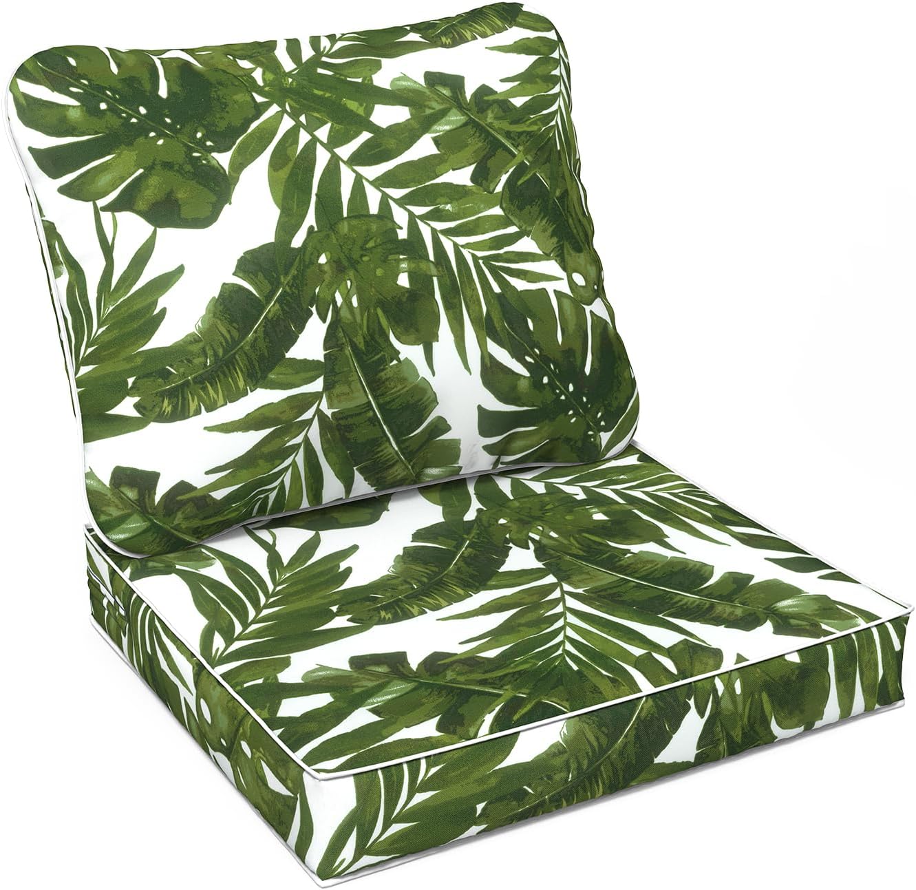 LVTXIII Outdoor Deep Seat Cushion Patio Seat and Back Cushion Set Seasonal Chair Cushion with Removable Cover and Adjustable Buckle for Home and Garden, 22"x22"x4", Pretty Paisley
