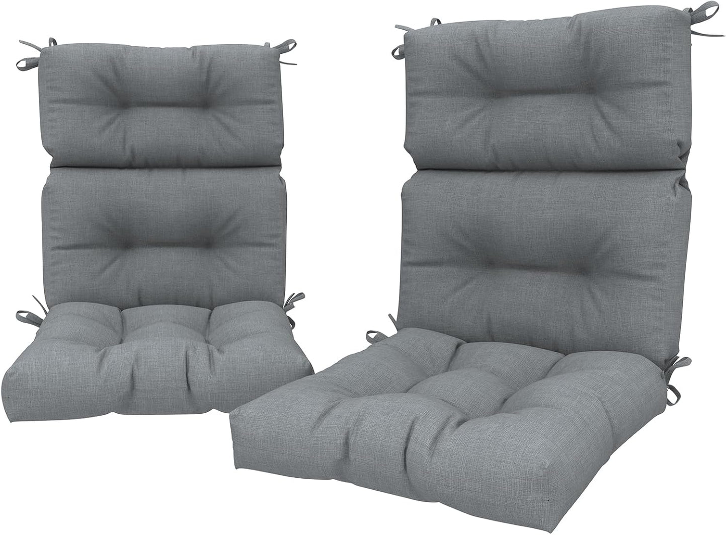 LVTXIII 2 Pack Outdoor/Indoor High Back Chair Cushions, Deep Seat Patio Seat and Back Cushion Set, Stuffed High Rebound Foam Rocking Chair Cushions, 44"x22"x4", Paisley Ummi Multi