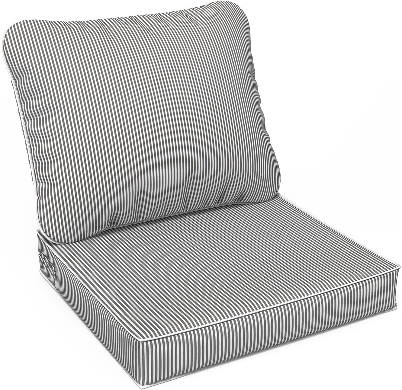 LVTXIII Outdoor Deep Seat Cushion Patio Seat and Back Cushion Set Seasonal Chair Cushion with Removable Cover and Adjustable Buckle for Home and Garden, 22"x22"x4", Pretty Paisley