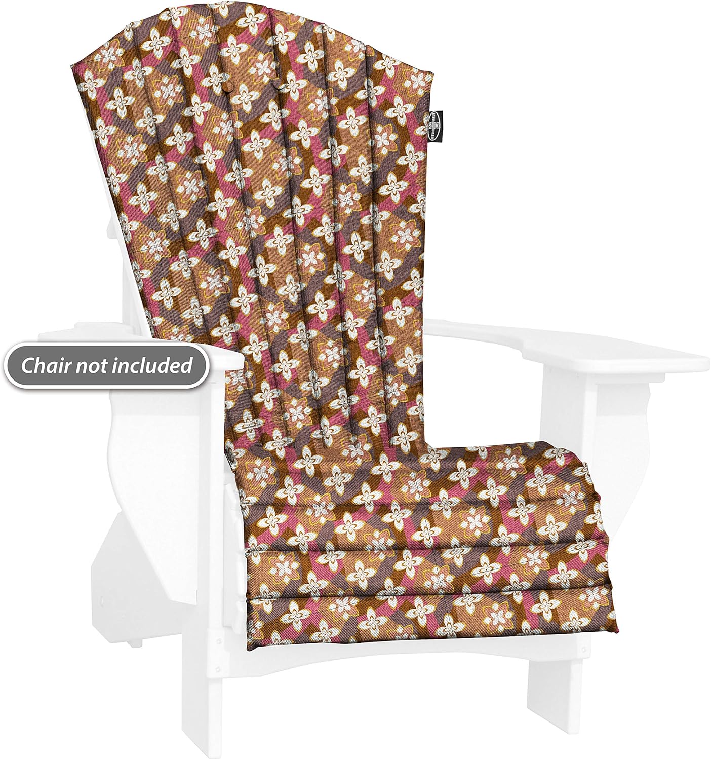 JCA Outdoor All-Weather Patio Chair seat Cushion, Quick Drying Fabric - Adirondack Chair Cushion for Your Chair-Chair not Included (Paisley)