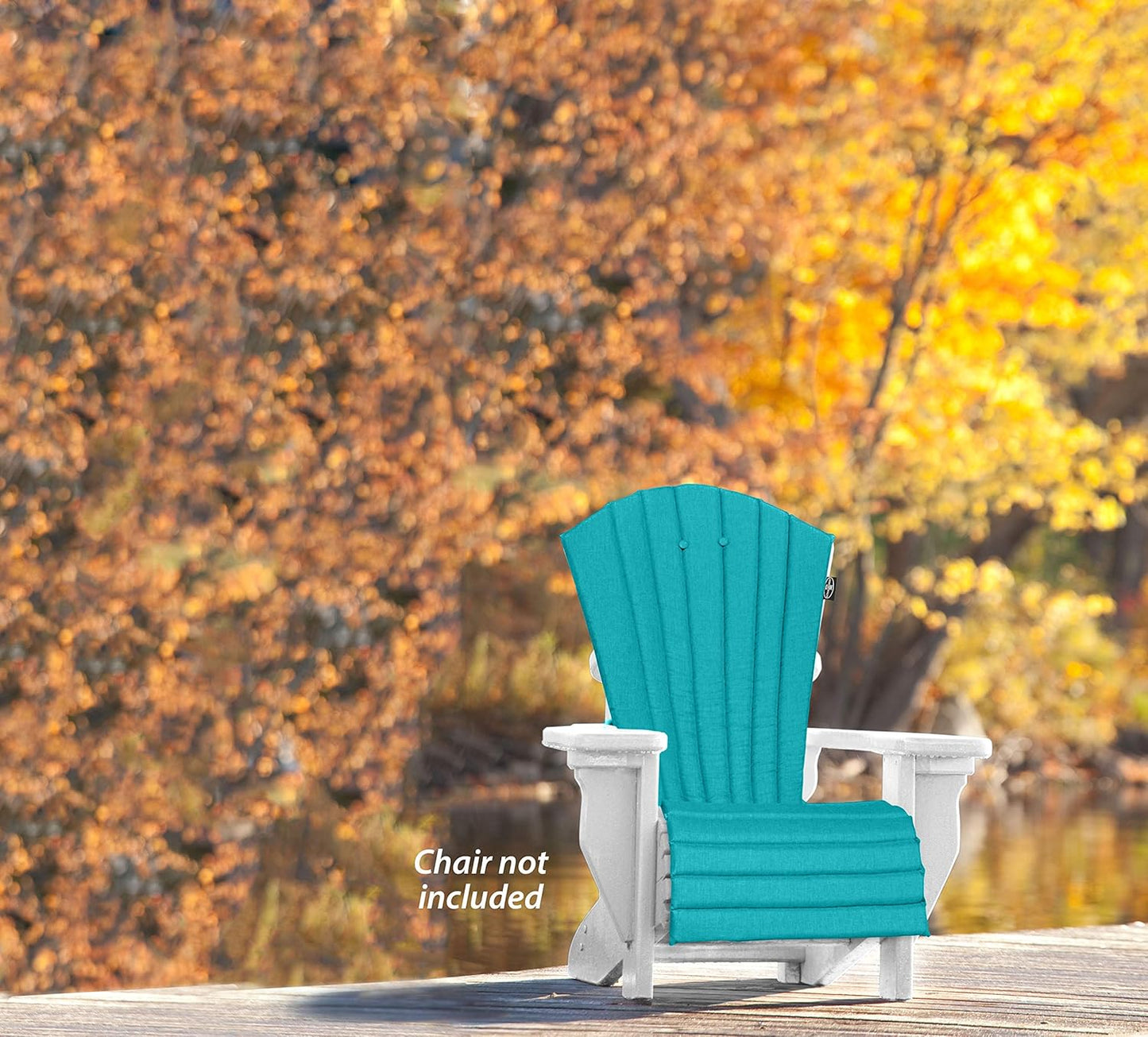 JCA Outdoor All-Weather Patio Chair seat Cushion, Quick Drying Fabric - Adirondack Chair Cushion for Your Chair-Chair not Included (Paisley)