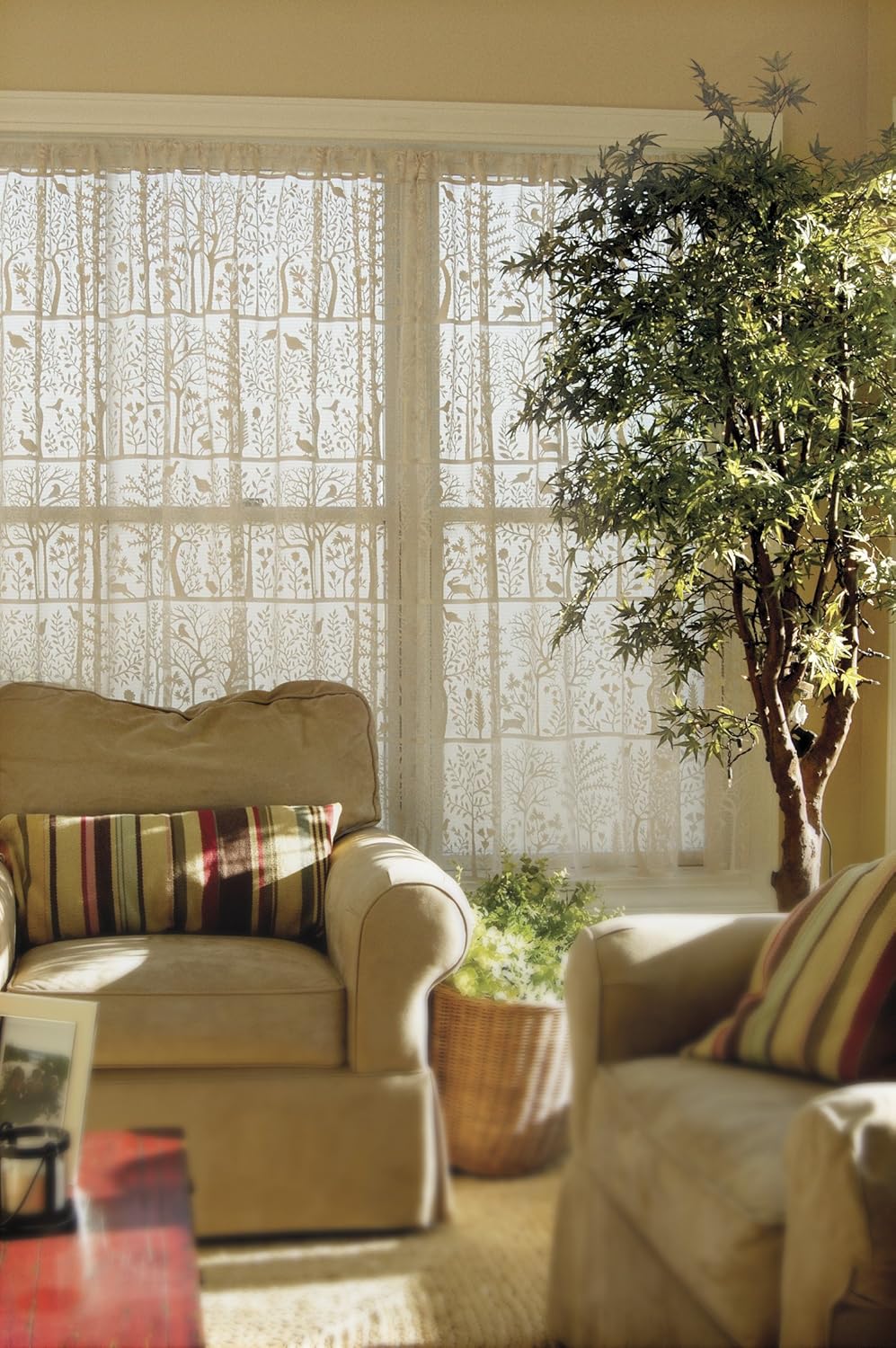 Heritage Lace Rabbit Hollow 60x63 Panel, Café