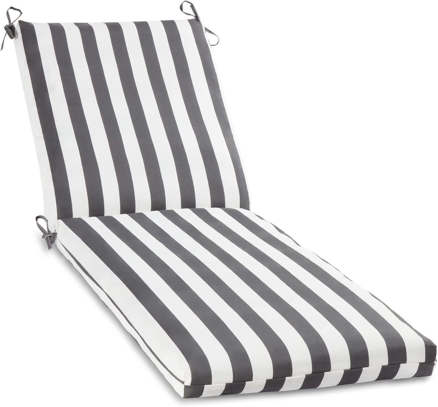 South Pine Porch Outdoor Reversible Chaise Lounge Chair Cushion with String Ties, Jamboree Paisley