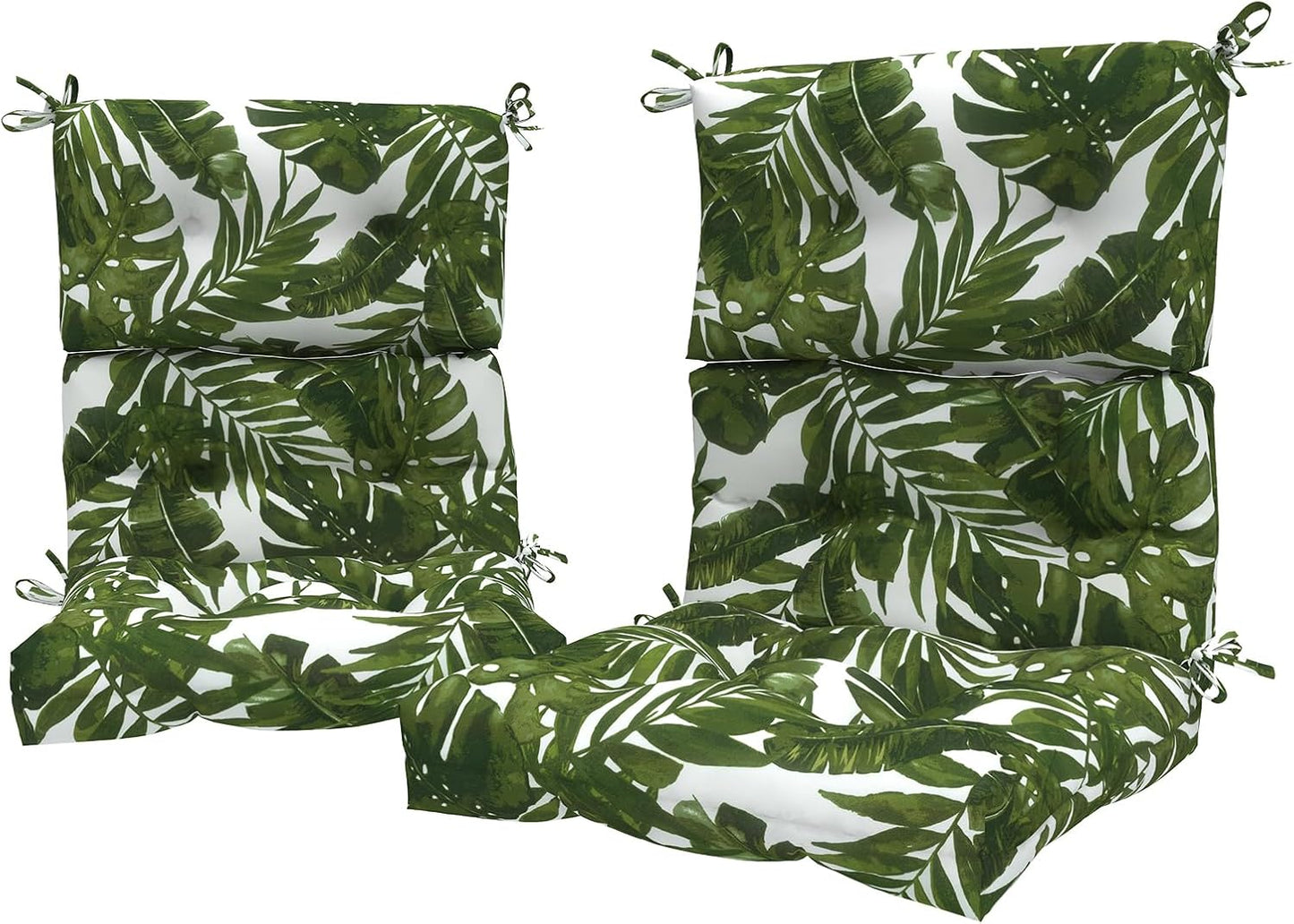 LVTXIII Outdoor Low Back Chair Cushions, Seasonal Replacement Adirondack Chair Cushion with Ties, Patio Waterproof Seat Cushions for Home Garden Use, 21 W x 21 D, Set of 2, Pretty Paisley