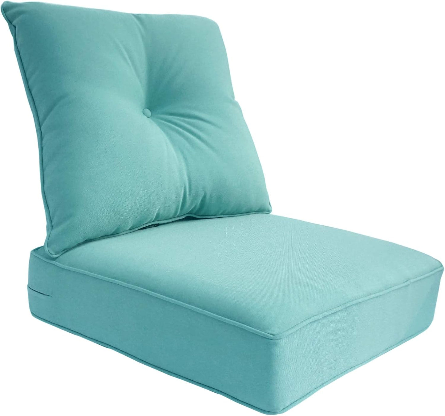 BOSSIMA Indoor/Outdoor Deep Seat Chair Cushion Set,Spring/Summer Seasonal Replacement Cushions Green/Blue Paisley