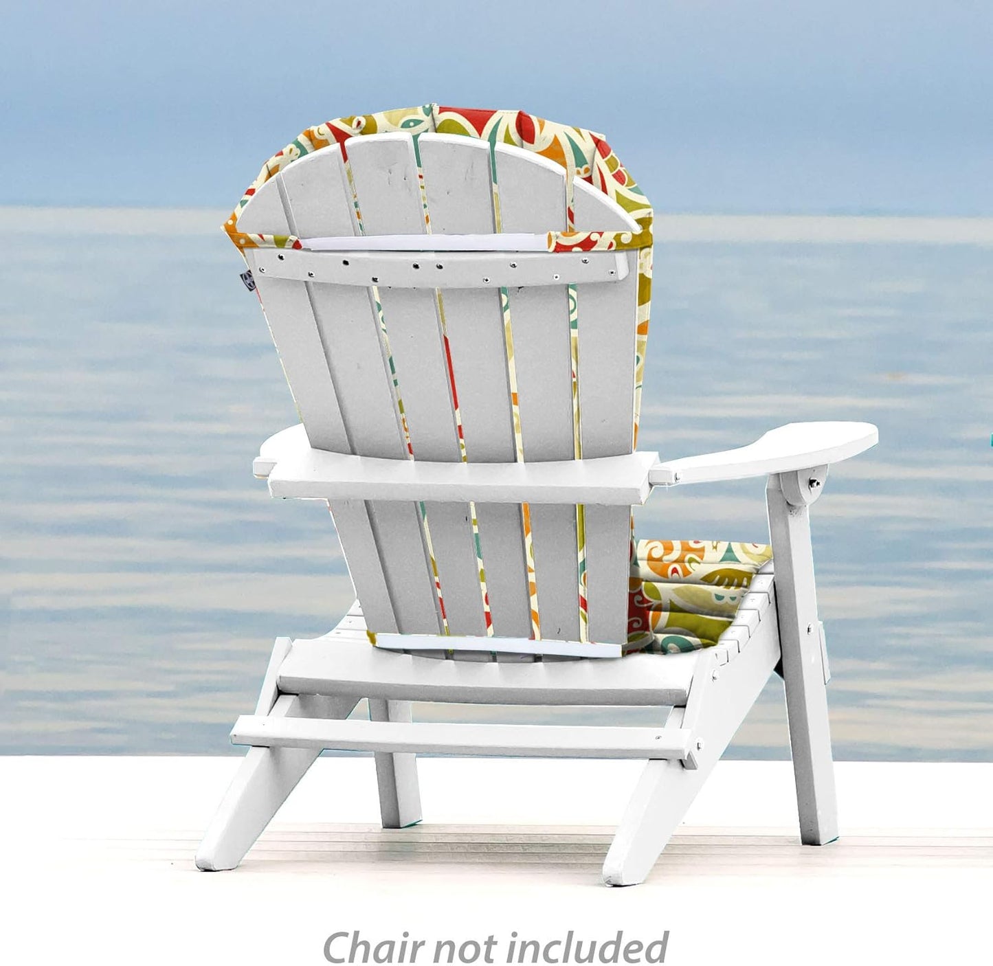 JCA Outdoor All-Weather Patio Chair seat Cushion, Quick Drying Fabric - Adirondack Chair Cushion for Your Chair-Chair not Included (Paisley)