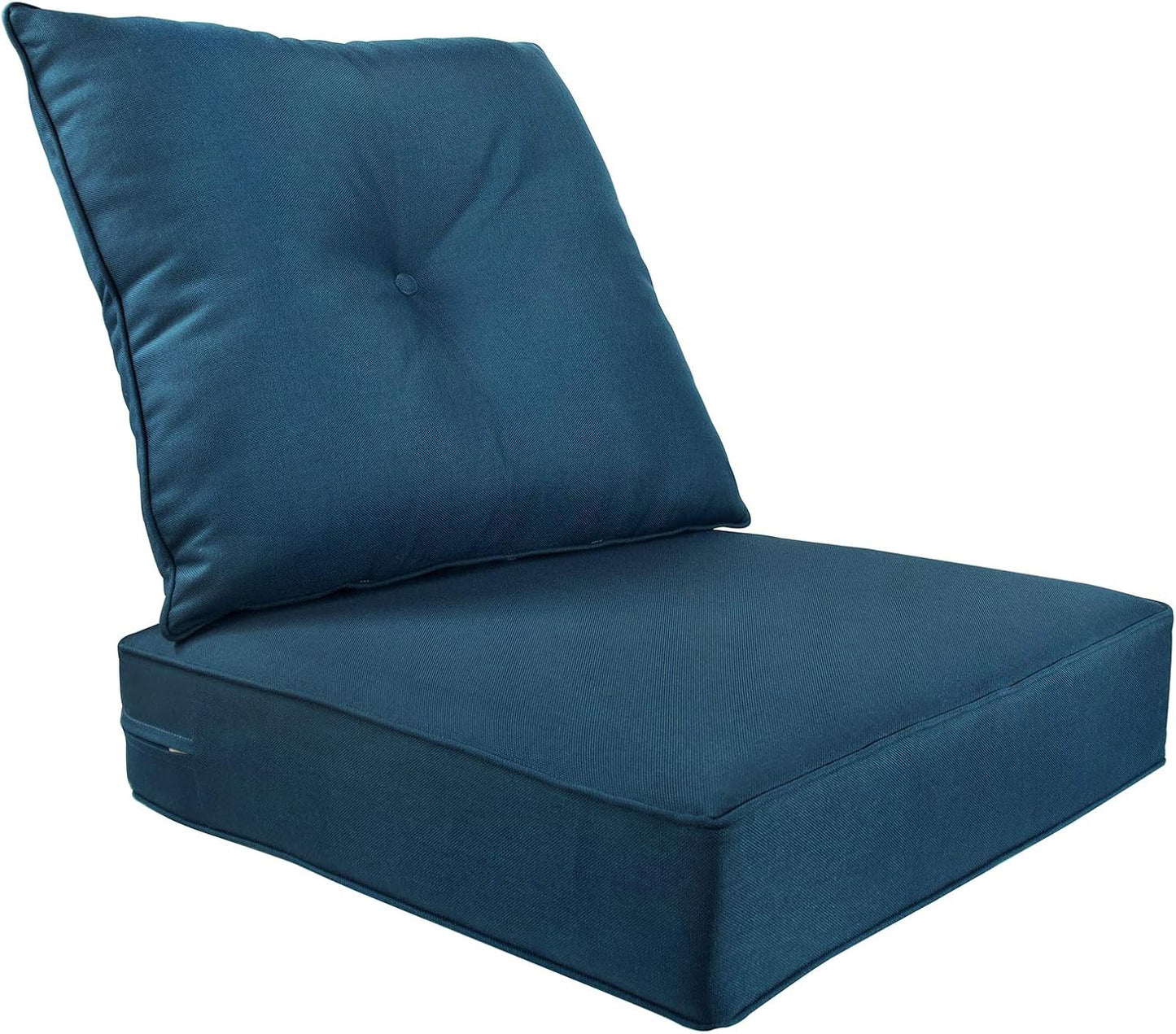 BOSSIMA Indoor/Outdoor Deep Seat Chair Cushion Set,Spring/Summer Seasonal Replacement Cushions Green/Blue Paisley