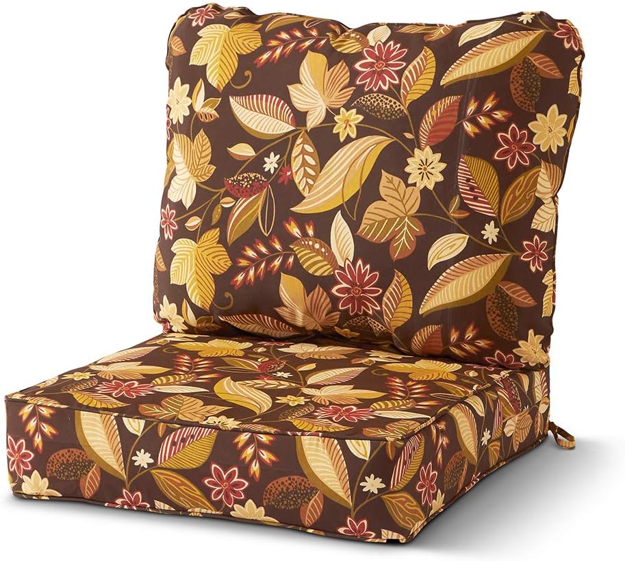 Greendale Home Fashions 2-Piece Outdoor Deep Seat Cushion Set, Paisley