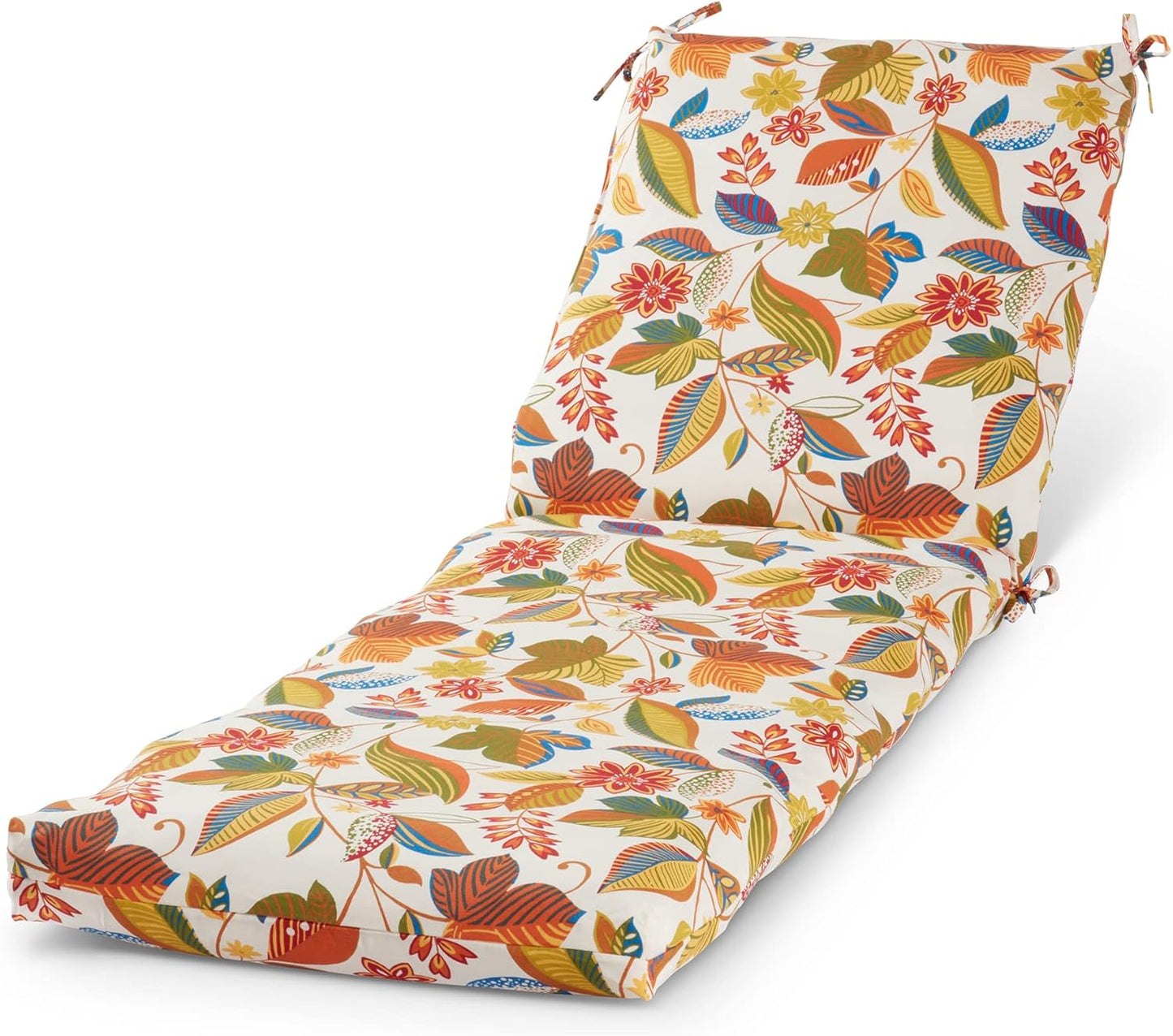 Greendale Home Fashions Outdoor Reversible Chaise Lounge Chair Cushion, Paisley