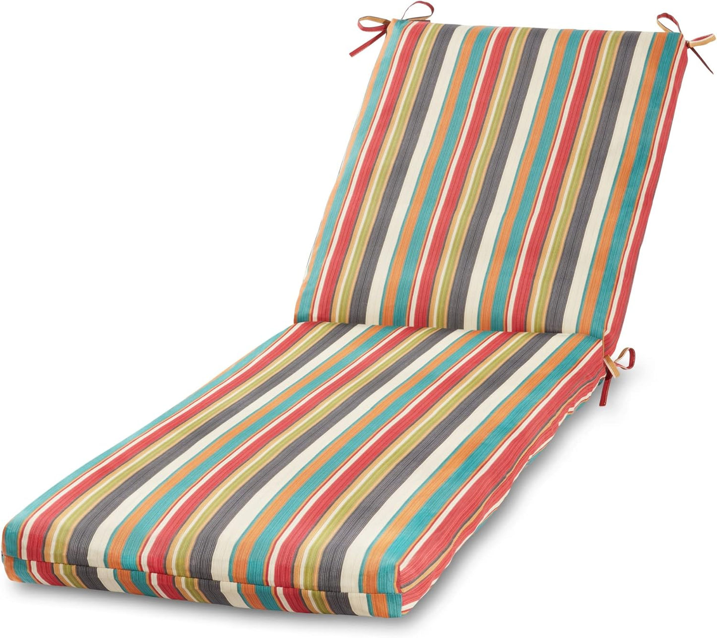 Greendale Home Fashions Outdoor Reversible Chaise Lounge Chair Cushion, Paisley