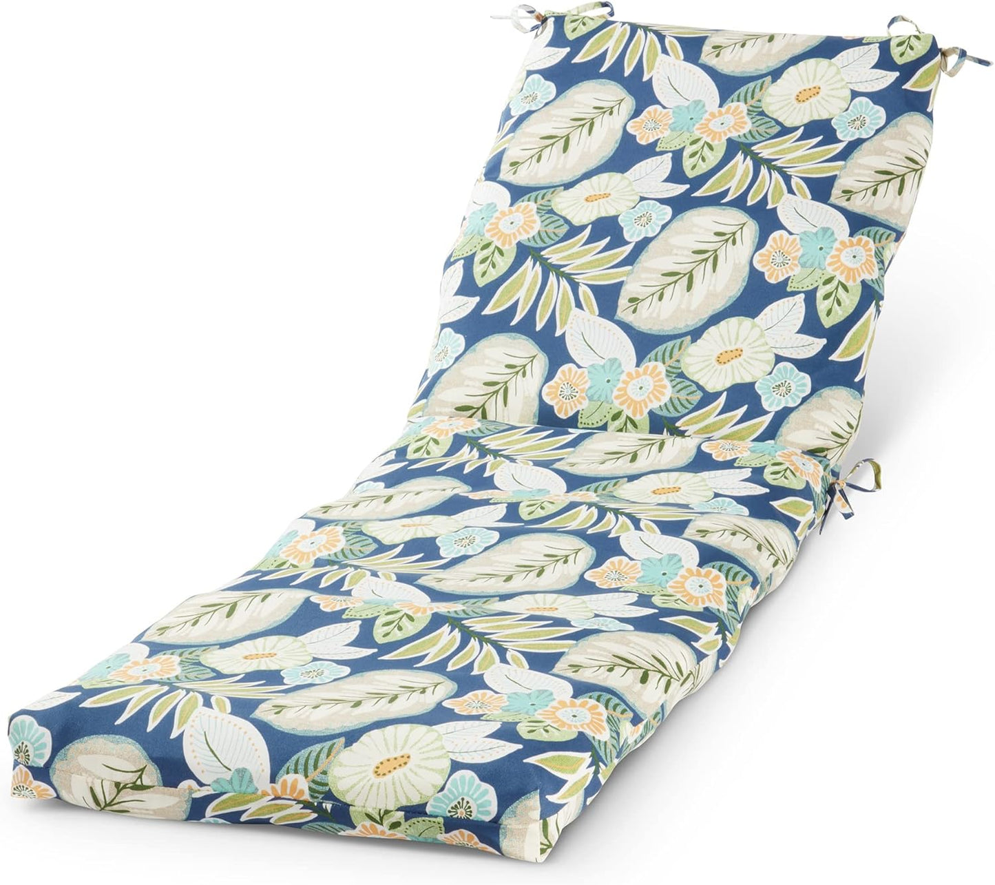 Greendale Home Fashions Outdoor Reversible Chaise Lounge Chair Cushion, Paisley