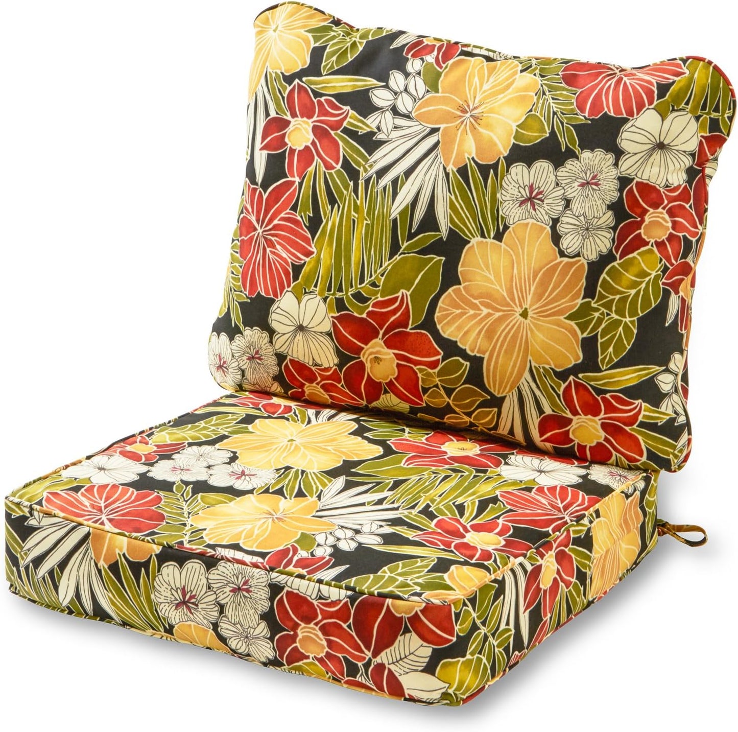Greendale Home Fashions 2-Piece Outdoor Deep Seat Cushion Set, Paisley