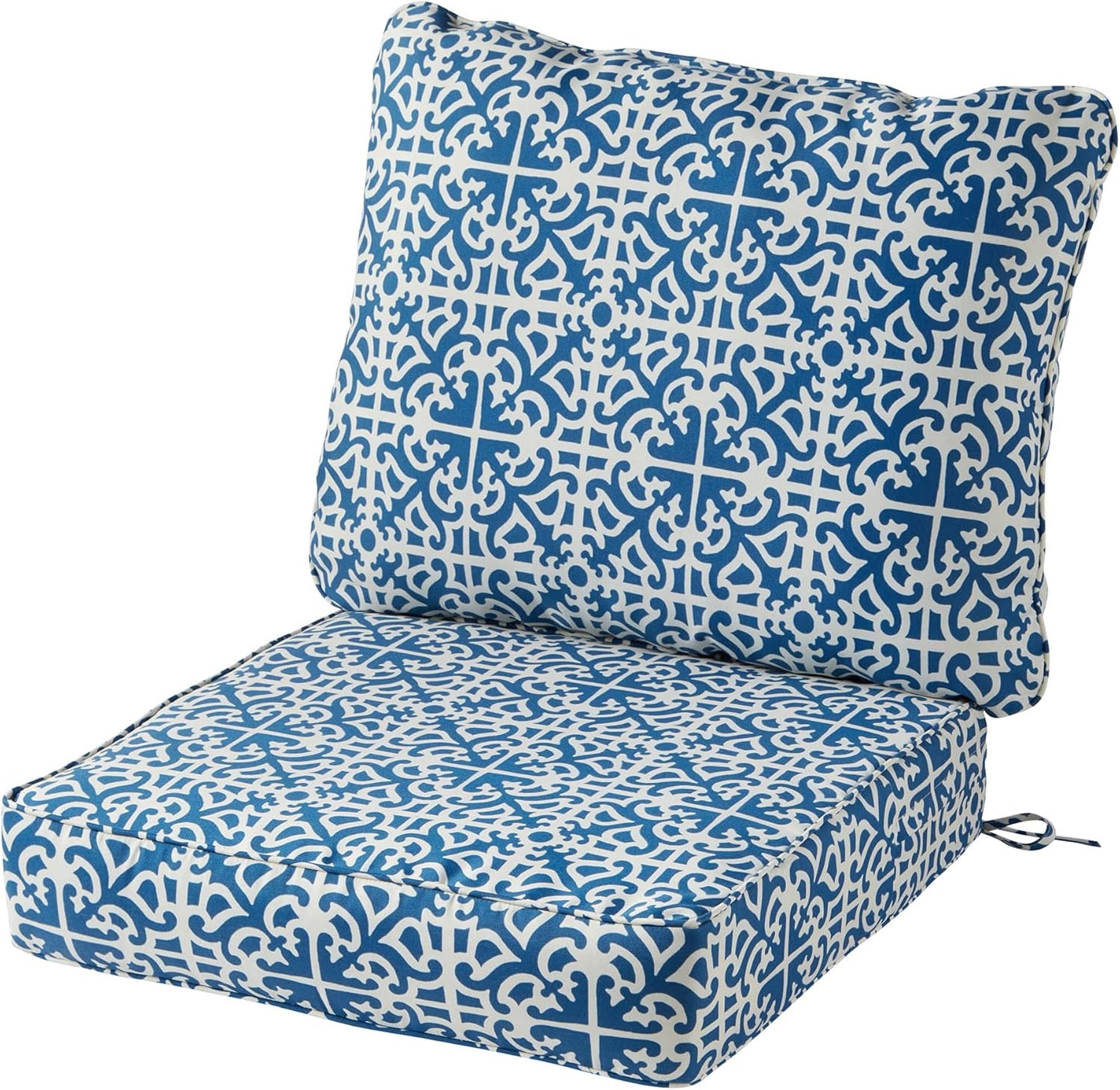 Greendale Home Fashions 2-Piece Outdoor Deep Seat Cushion Set, Paisley