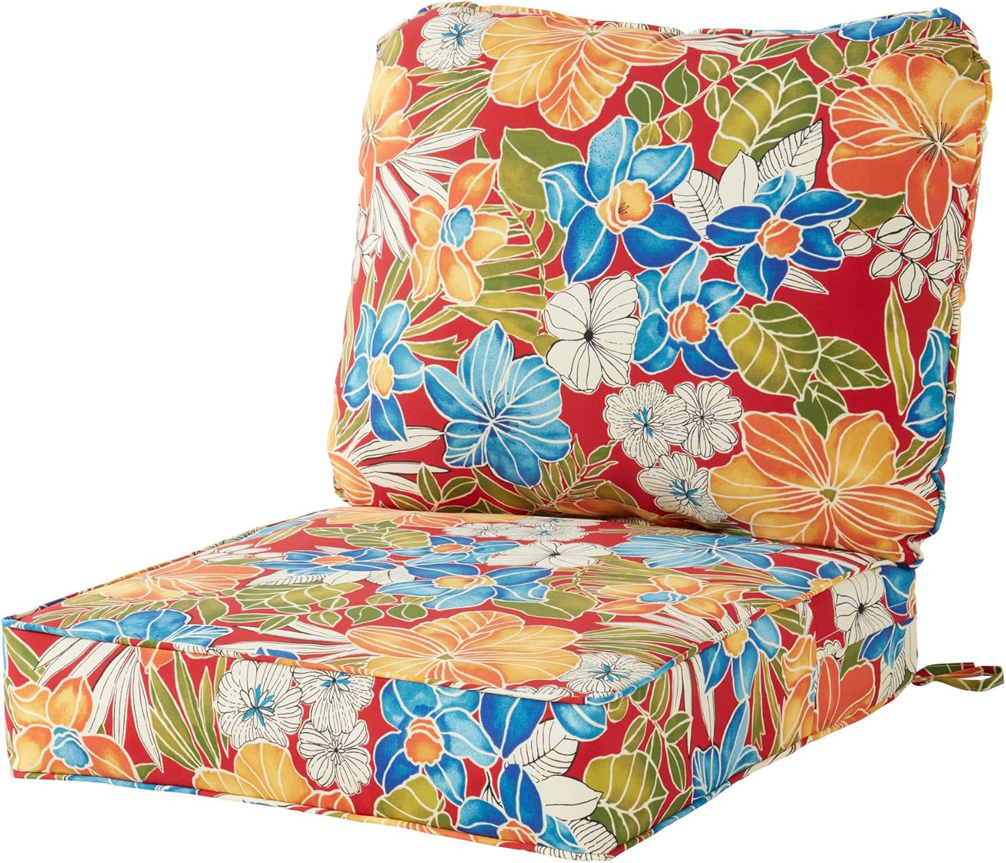 Greendale Home Fashions 2-Piece Outdoor Deep Seat Cushion Set, Paisley