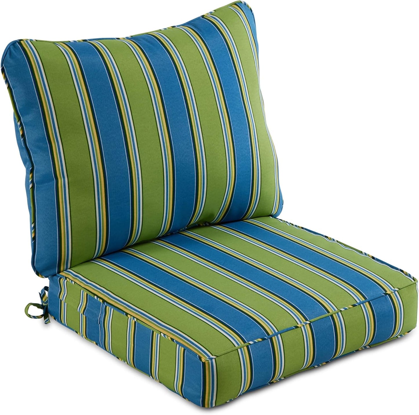 South Pine Porch Outdoor 2-Piece Deep Seat Cushion Set, Jamboree Paisley