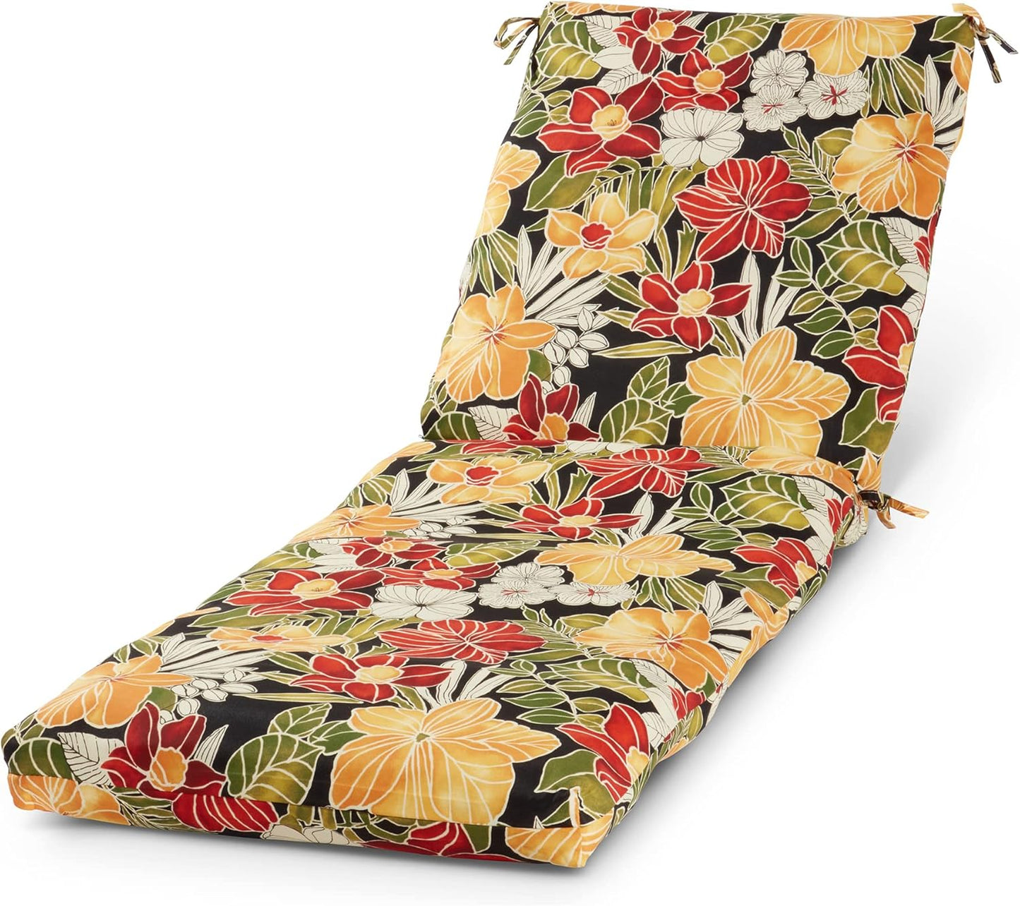 Greendale Home Fashions Outdoor Reversible Chaise Lounge Chair Cushion, Paisley