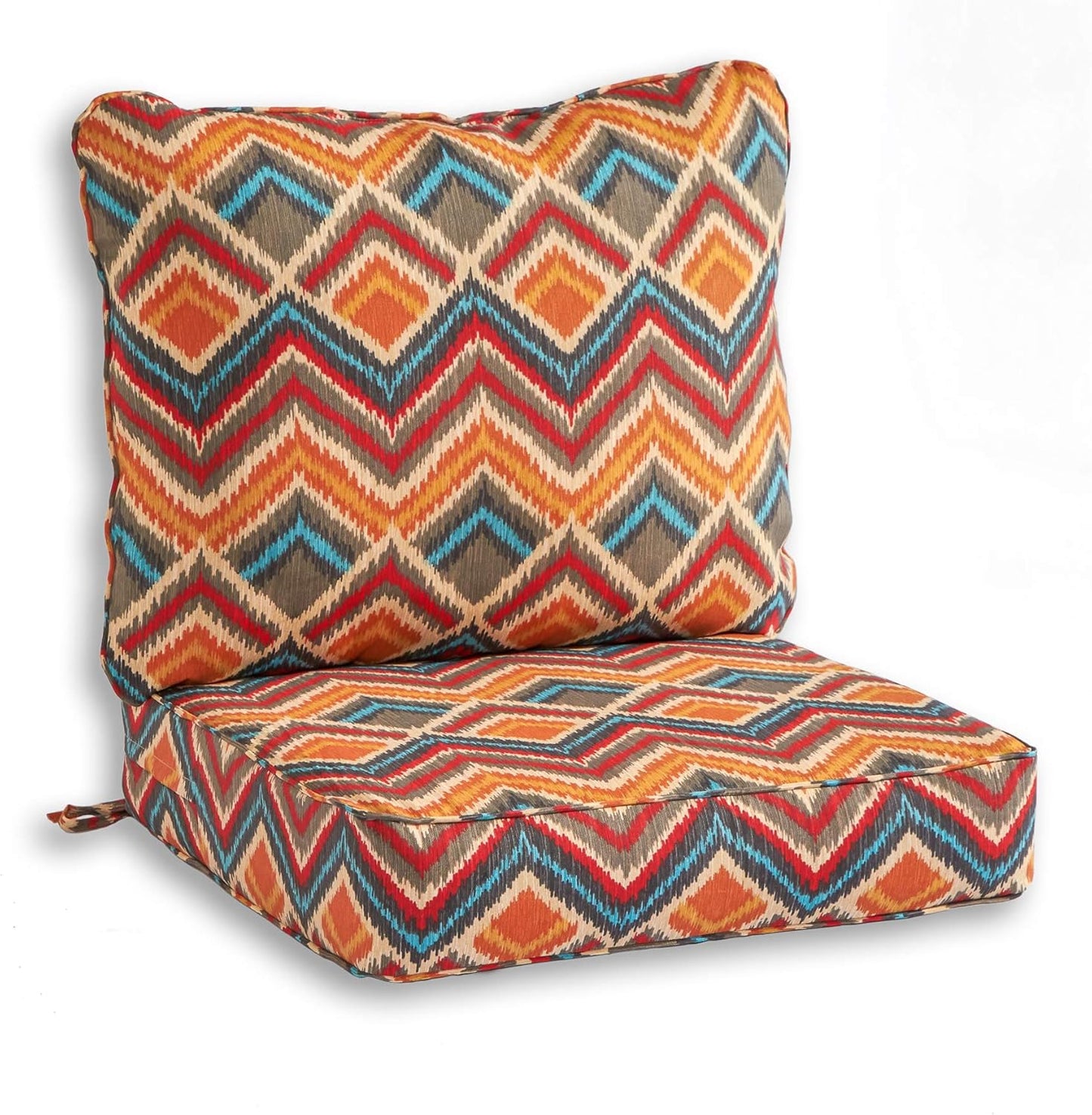 South Pine Porch Outdoor 2-Piece Deep Seat Cushion Set, Jamboree Paisley