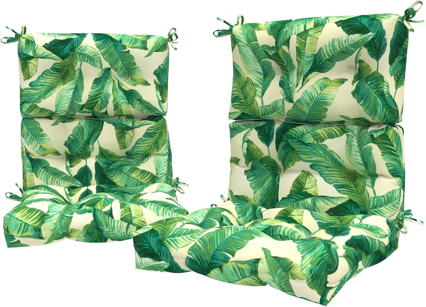 LVTXIII Outdoor Low Back Chair Cushions, Seasonal Replacement Adirondack Chair Cushion with Ties, Patio Waterproof Seat Cushions for Home Garden Use, 21 W x 21 D, Set of 2, Pretty Paisley
