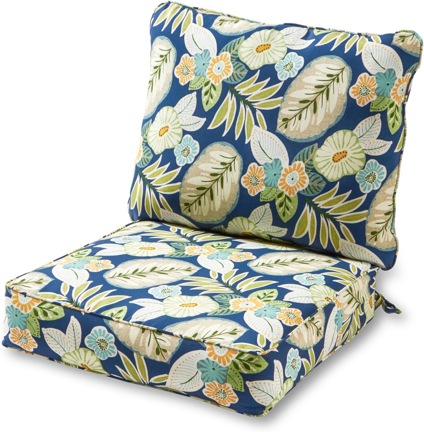 Greendale Home Fashions 2-Piece Outdoor Deep Seat Cushion Set, Paisley