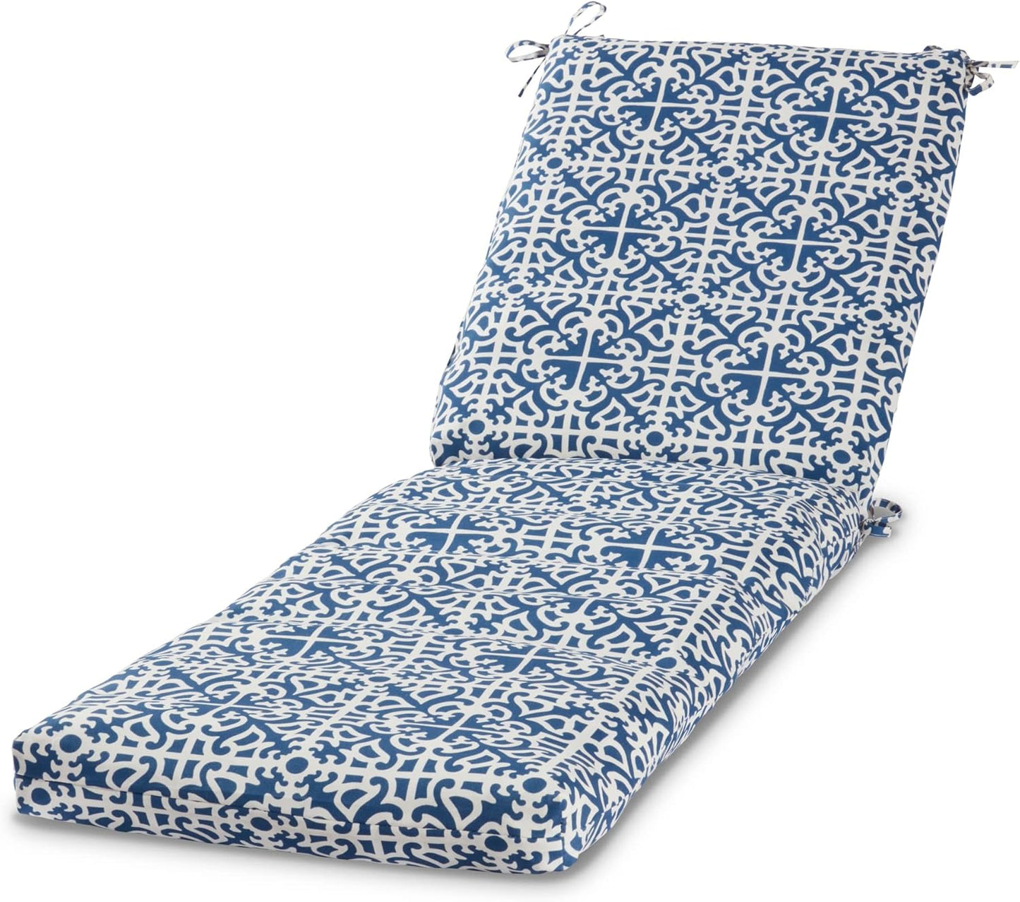 Greendale Home Fashions Outdoor Reversible Chaise Lounge Chair Cushion, Paisley