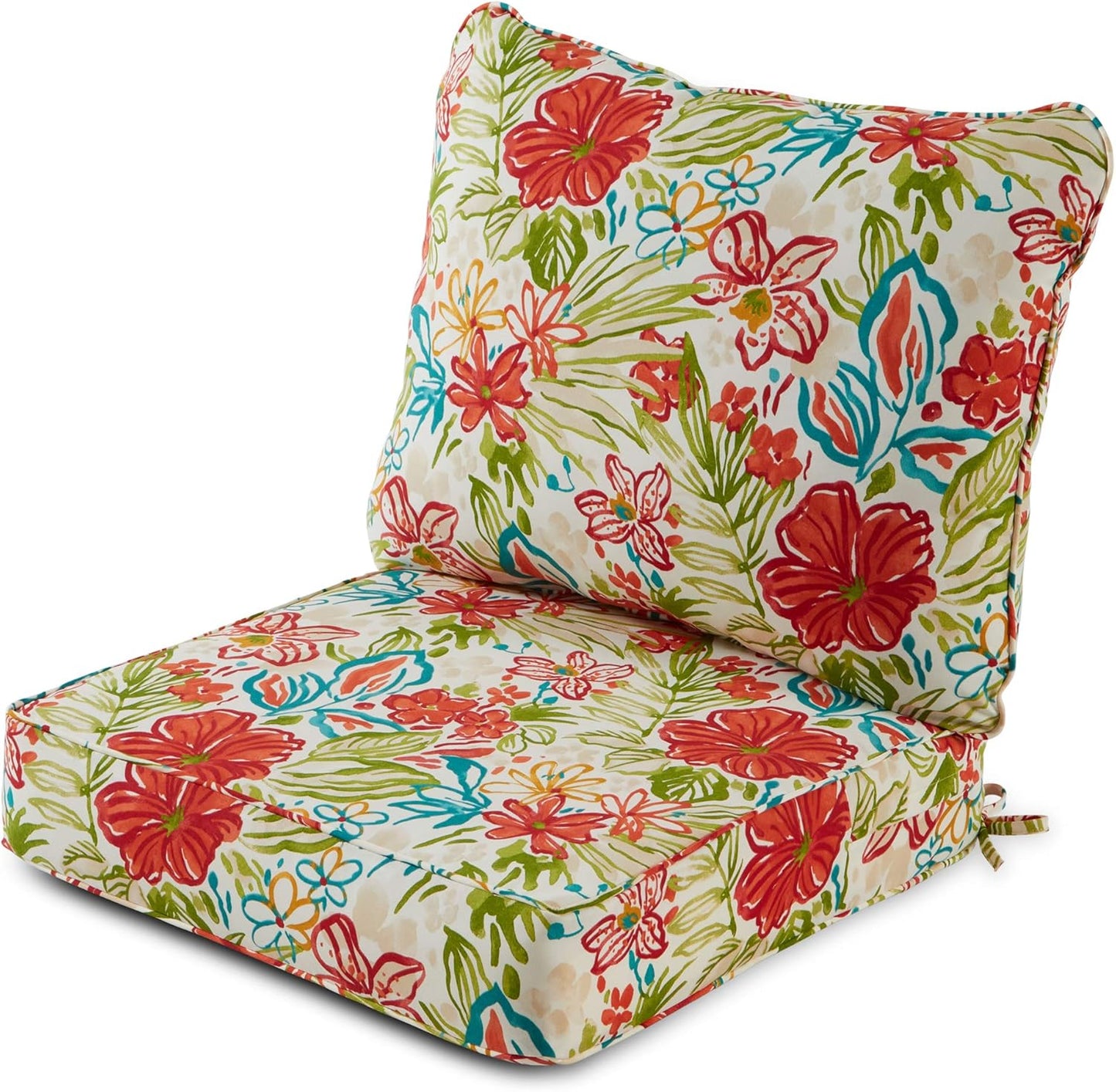 Greendale Home Fashions 2-Piece Outdoor Deep Seat Cushion Set, Paisley