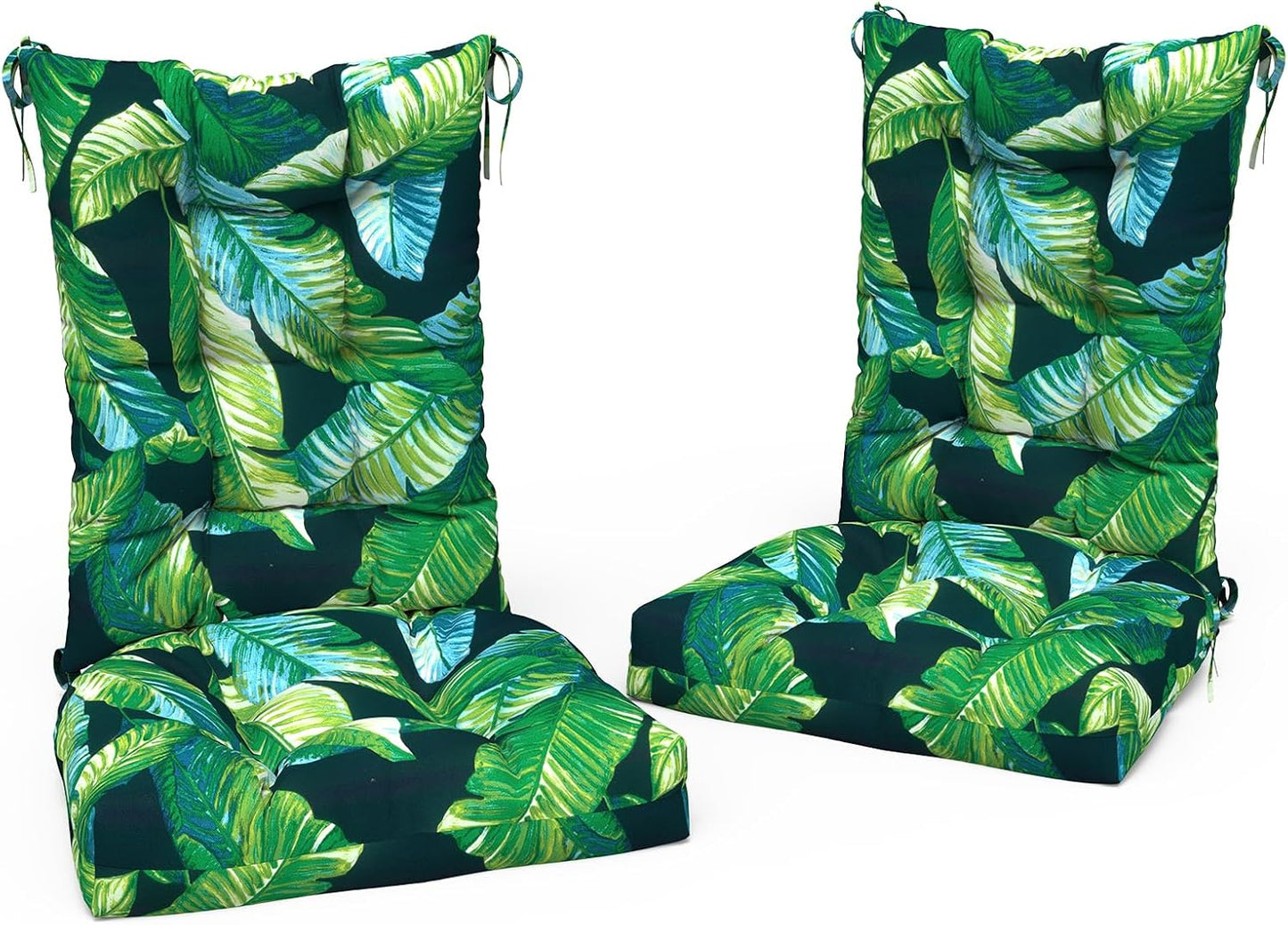 LVTXIII Outdoor/Indoor Rocking Chair Cushion Set with Thick Padding, All Weather Patio Tufted Seat and Back Cushion with Ties for Home and Garden Rocker, 38x17x3, 2 Count, Faylinn Shadow Paisley