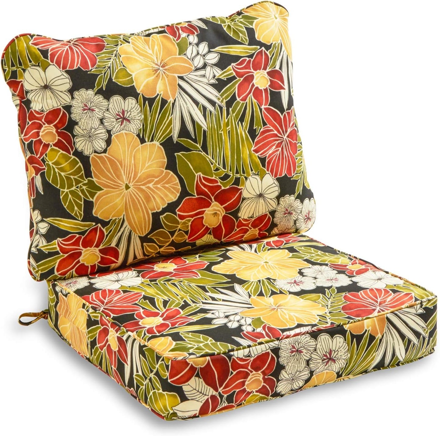 South Pine Porch Outdoor 2-Piece Deep Seat Cushion Set, Jamboree Paisley