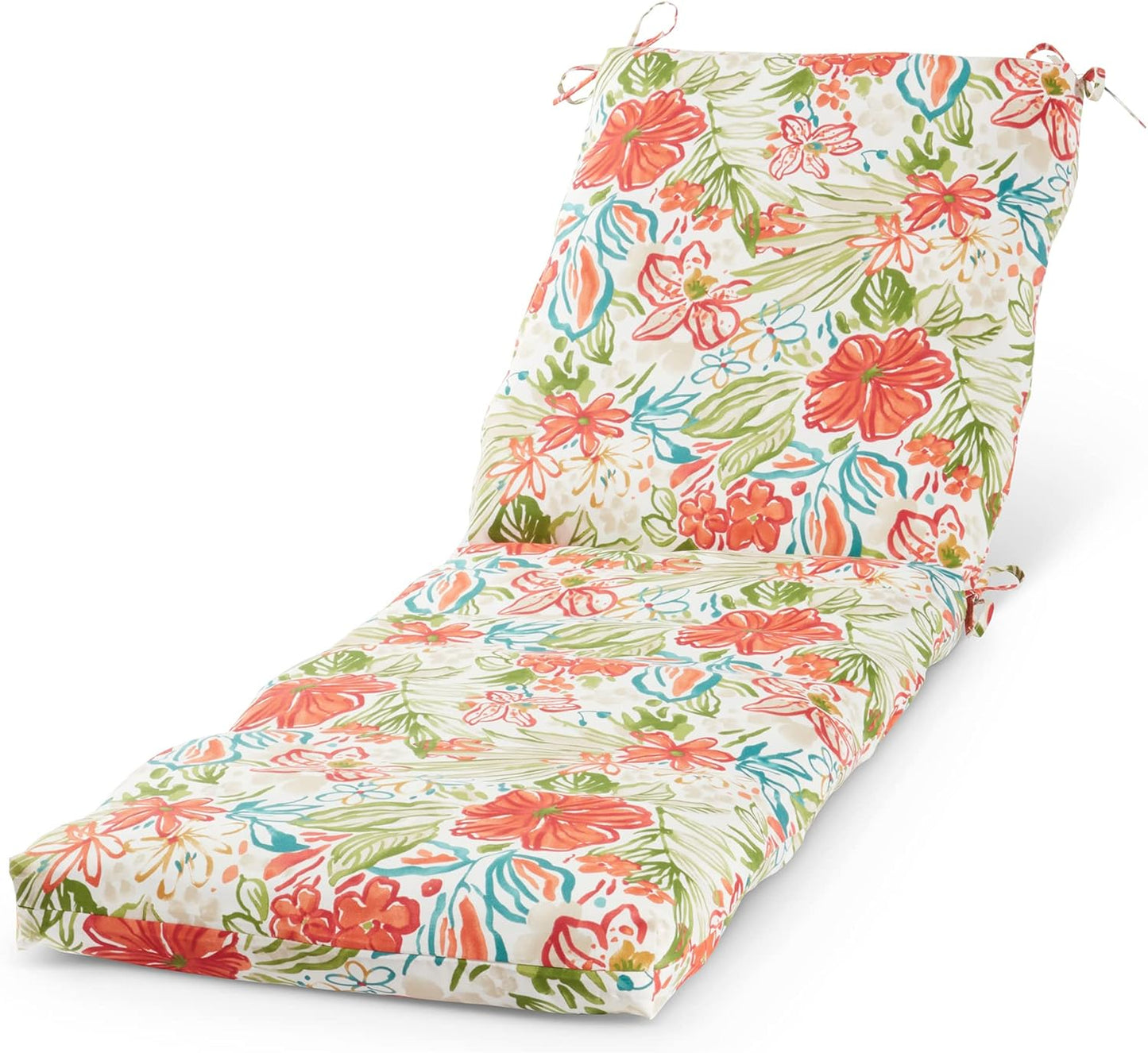 Greendale Home Fashions Outdoor Reversible Chaise Lounge Chair Cushion, Paisley