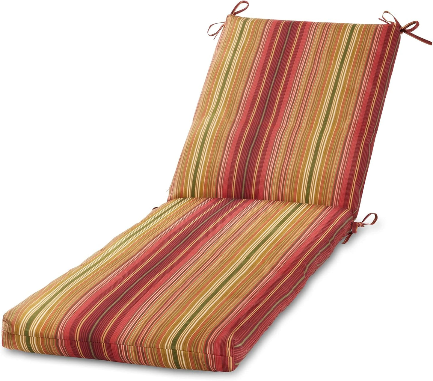Greendale Home Fashions Outdoor Reversible Chaise Lounge Chair Cushion, Paisley