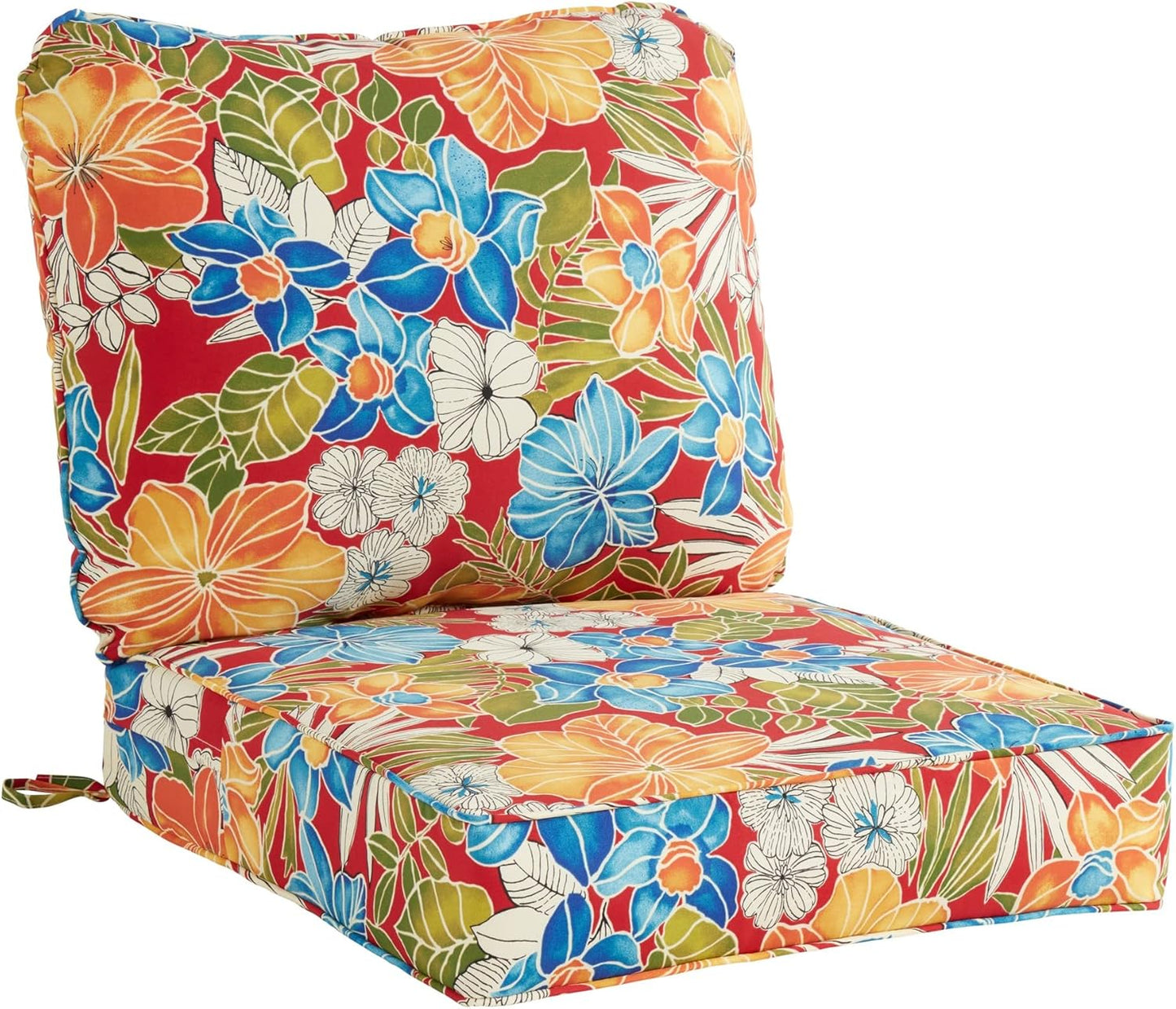 South Pine Porch Outdoor 2-Piece Deep Seat Cushion Set, Jamboree Paisley