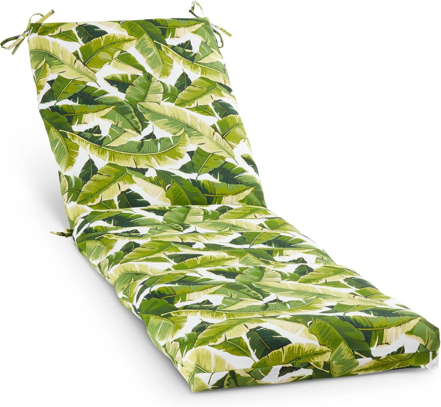 South Pine Porch Outdoor Reversible Chaise Lounge Chair Cushion with String Ties, Jamboree Paisley