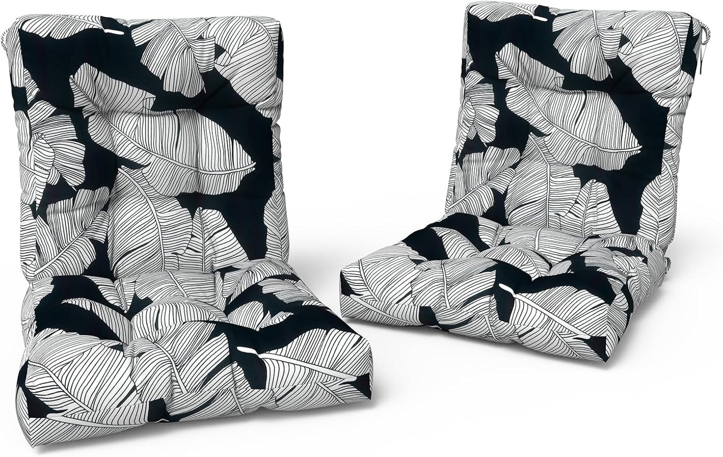 LVTXIII Outdoor Low Back Chair Cushions, Seasonal Replacement Adirondack Chair Cushion with Ties, Patio Waterproof Seat Cushions for Home Garden Use, 21 W x 21 D, Set of 2, Pretty Paisley