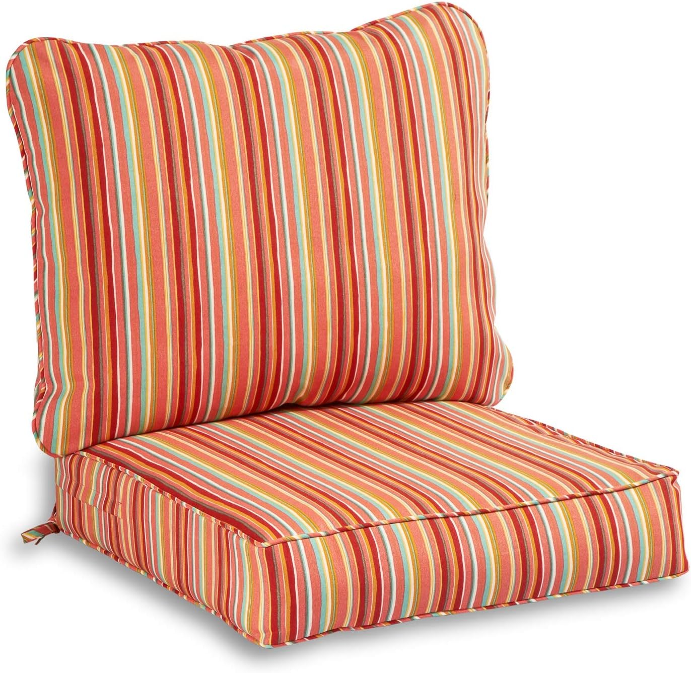 South Pine Porch Outdoor 2-Piece Deep Seat Cushion Set, Jamboree Paisley