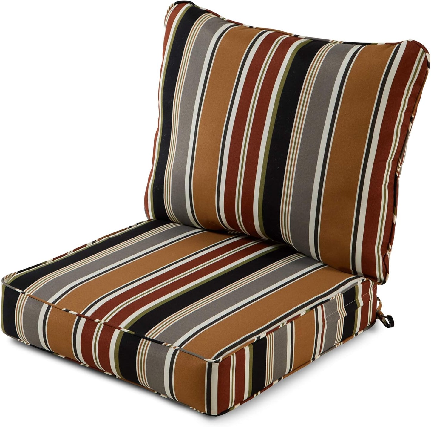 Greendale Home Fashions 2-Piece Outdoor Deep Seat Cushion Set, Paisley