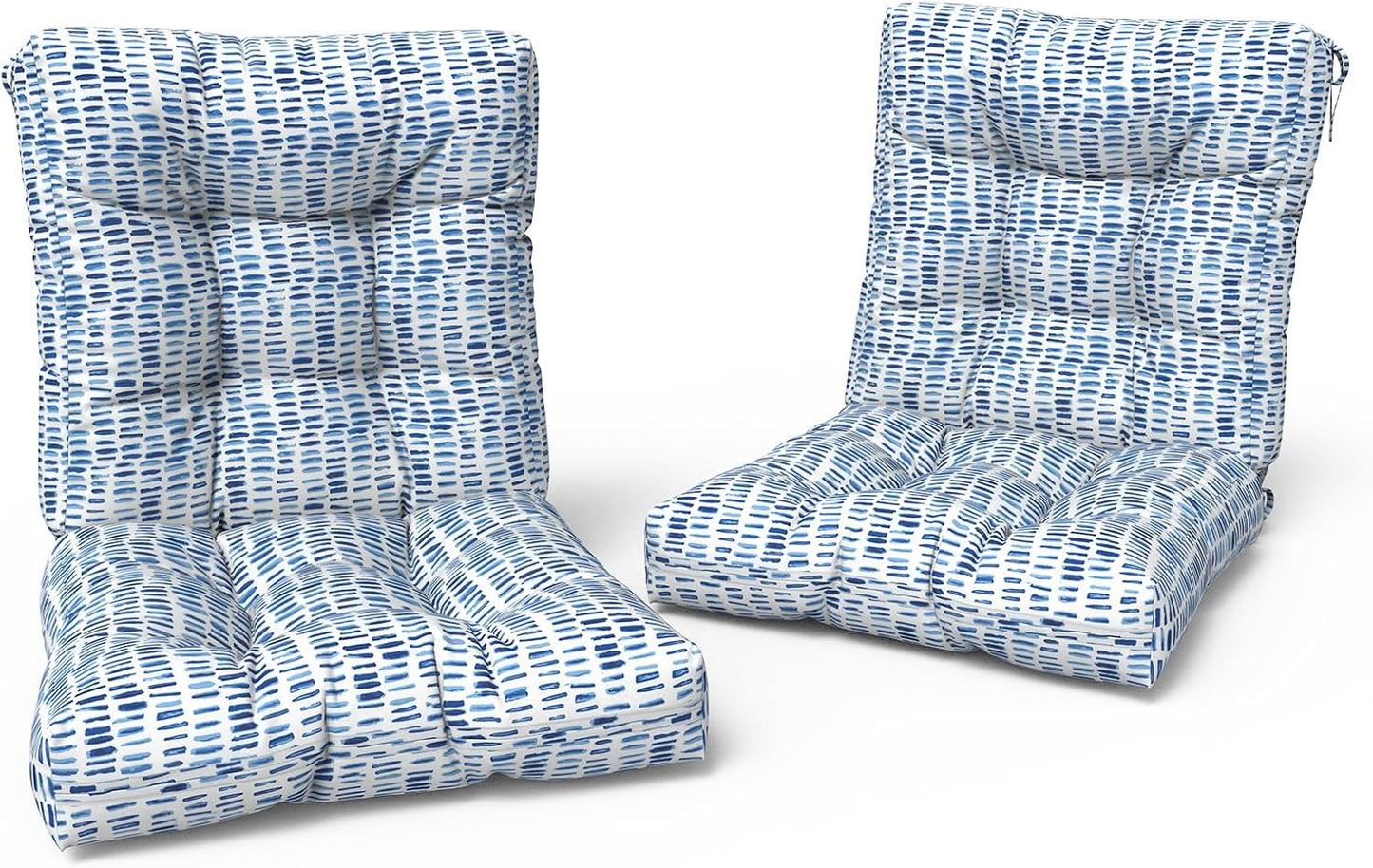 LVTXIII Outdoor Low Back Chair Cushions, Seasonal Replacement Adirondack Chair Cushion with Ties, Patio Waterproof Seat Cushions for Home Garden Use, 21 W x 21 D, Set of 2, Pretty Paisley