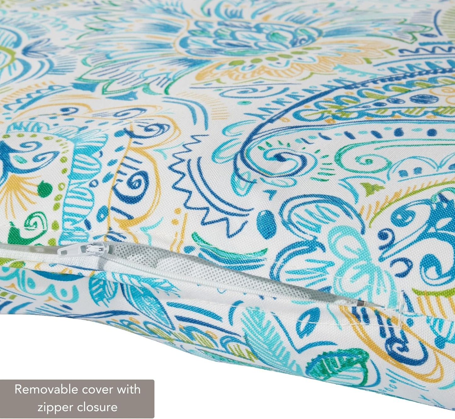 Greendale Home Fashions Outdoor Reversible Chaise Lounge Chair Cushion, Paisley