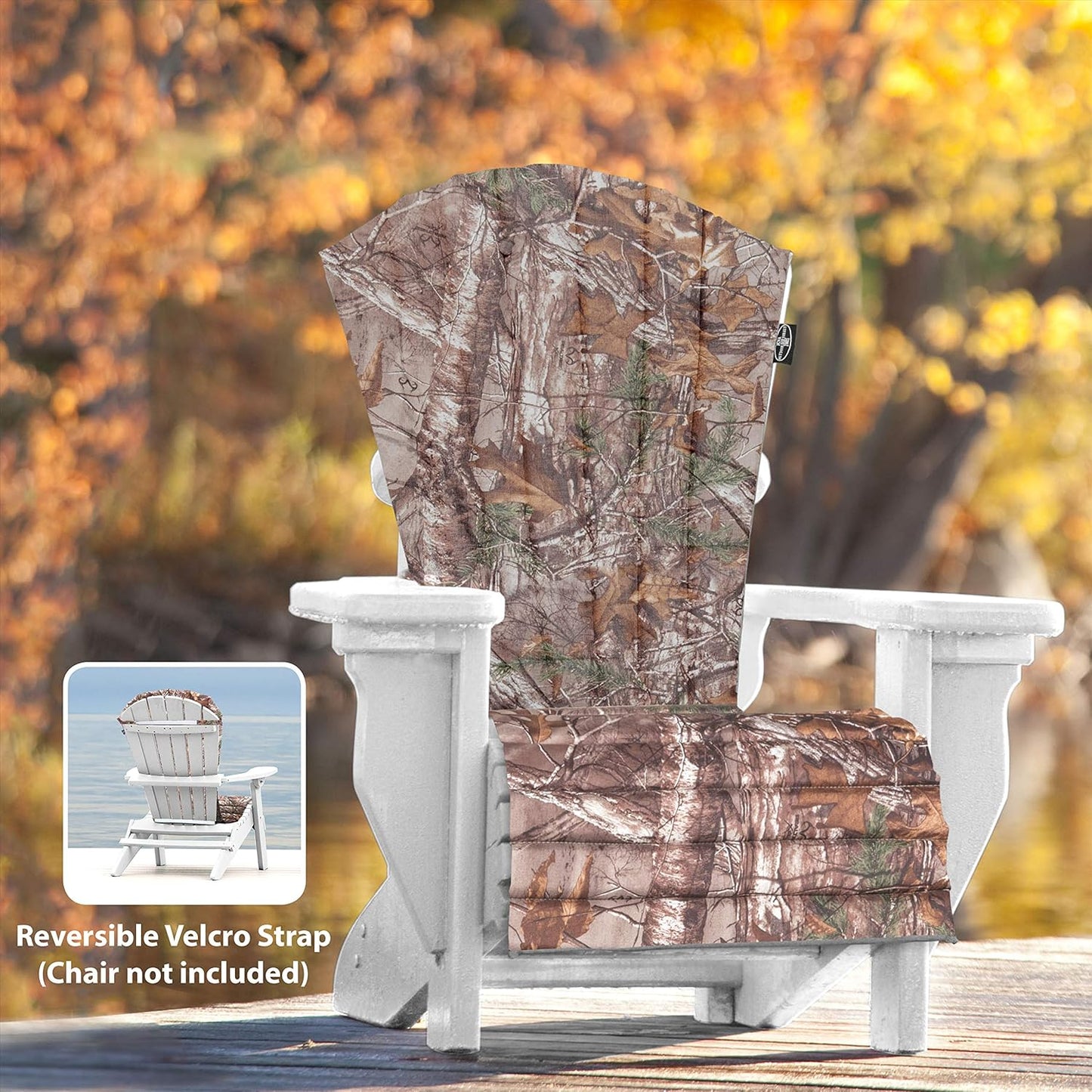 JCA Outdoor All-Weather Patio Chair seat Cushion, Quick Drying Fabric - Adirondack Chair Cushion for Your Chair-Chair not Included (Paisley)