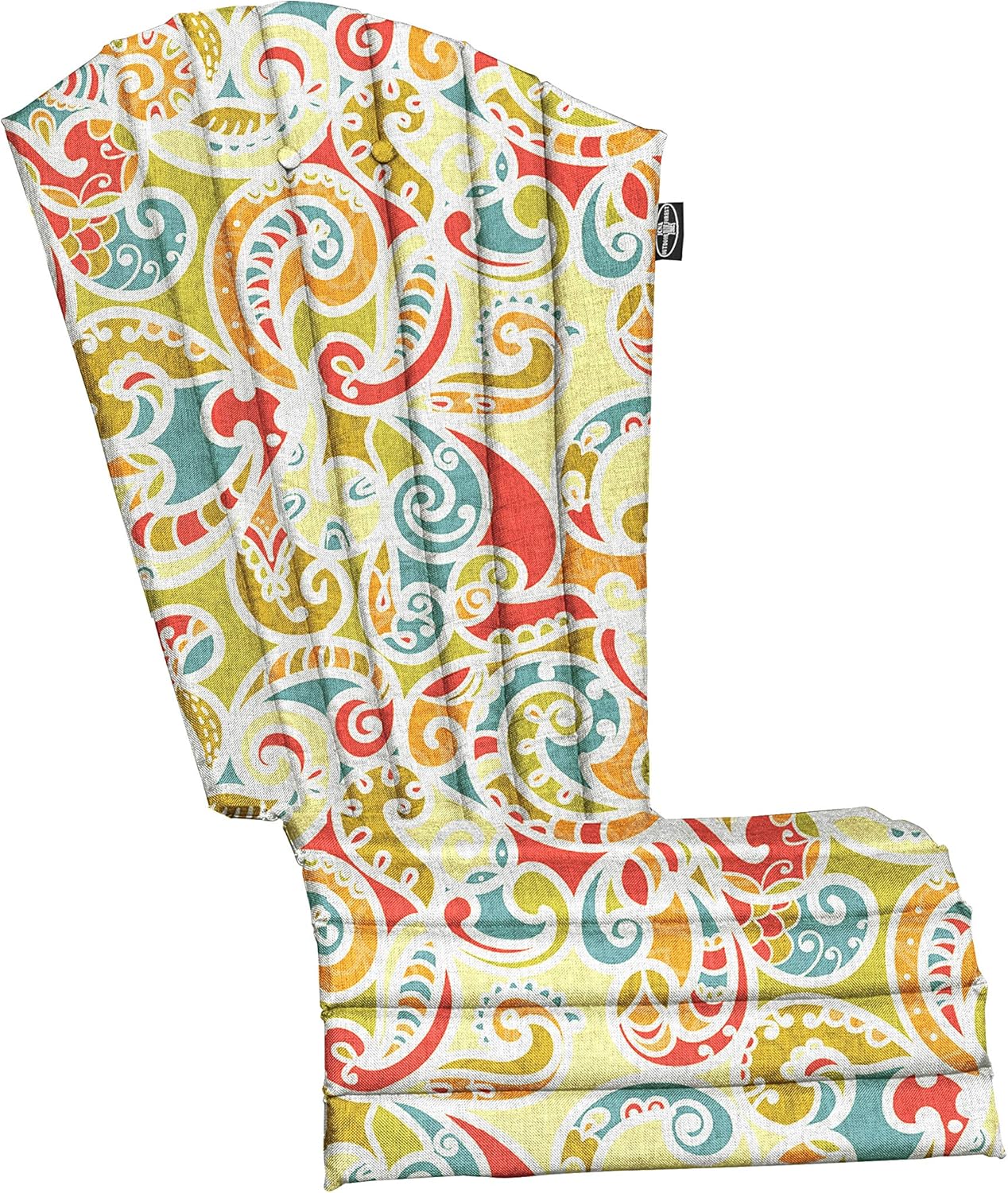 JCA Outdoor All-Weather Patio Chair seat Cushion, Quick Drying Fabric - Adirondack Chair Cushion for Your Chair-Chair not Included (Paisley)