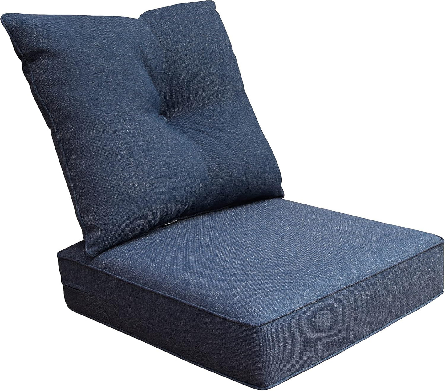 BOSSIMA Indoor/Outdoor Deep Seat Chair Cushion Set,Spring/Summer Seasonal Replacement Cushions Green/Blue Paisley